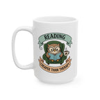 Reading Owl Mug, (11oz, 15oz)