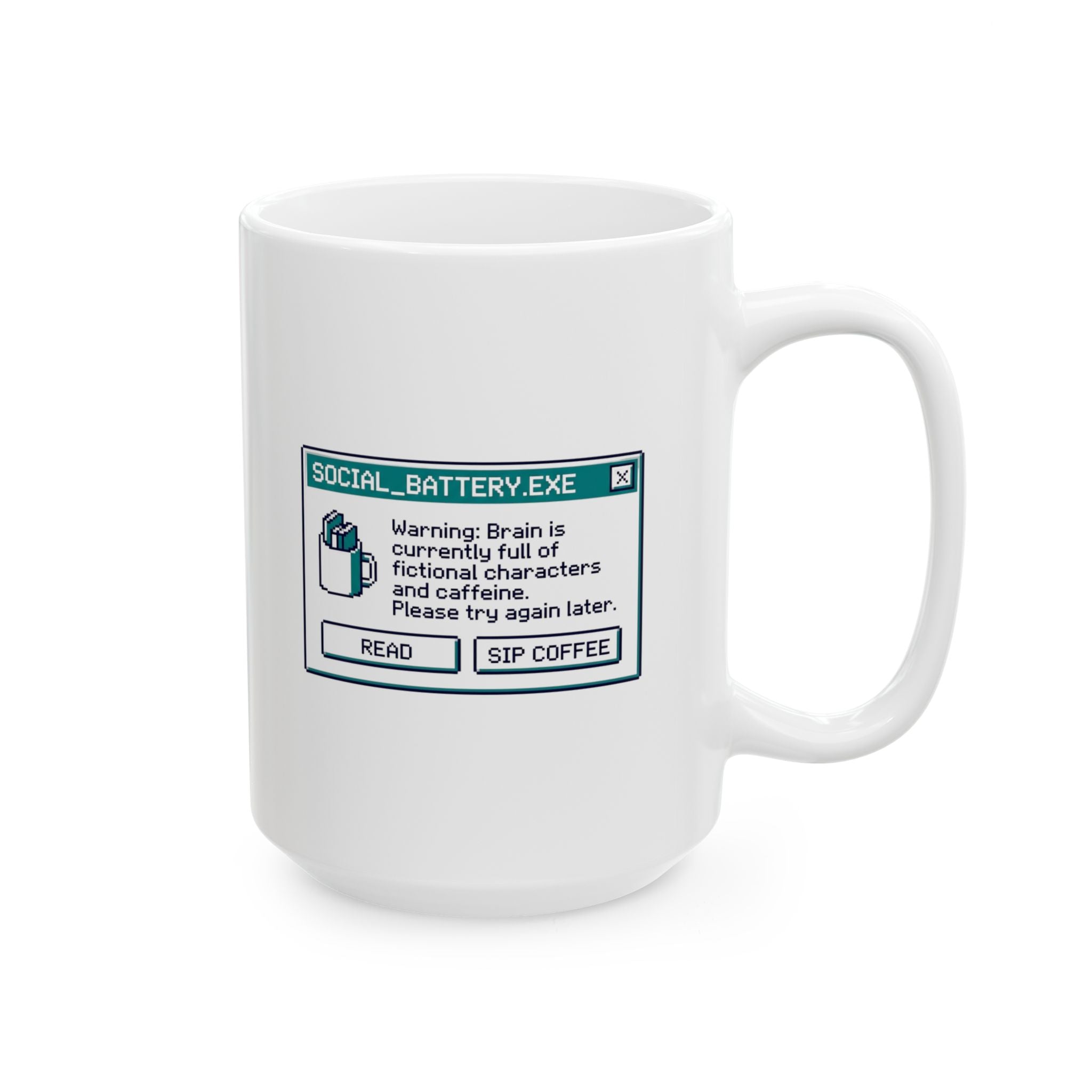 Social Battery Mug, (11oz, 15oz)
