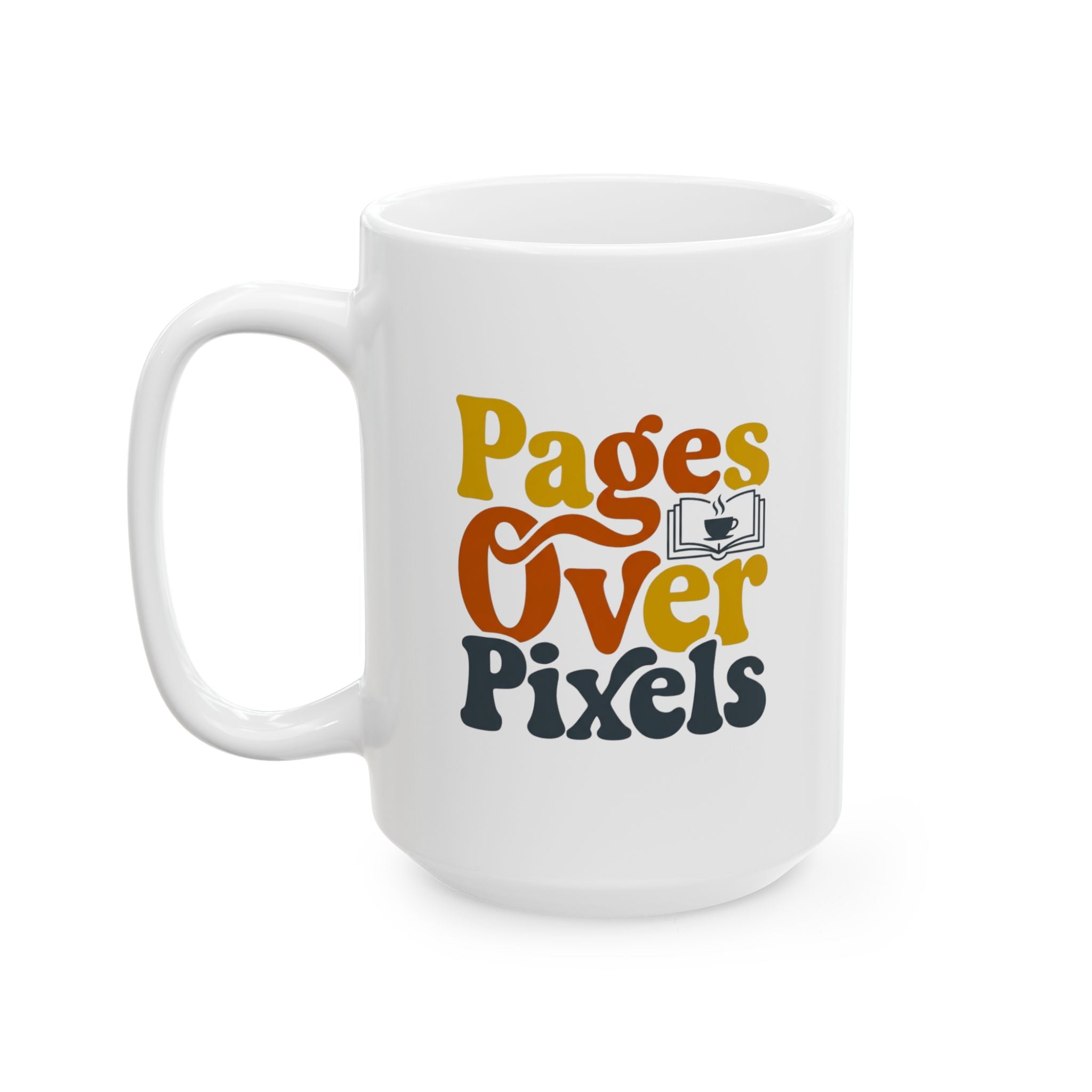 Pages Over Pixels Mug, (11oz, 15oz)
