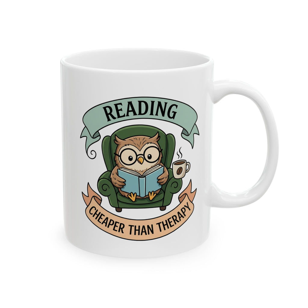 Reading Owl Mug, (11oz, 15oz)