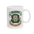 Reading Owl Mug, (11oz, 15oz)