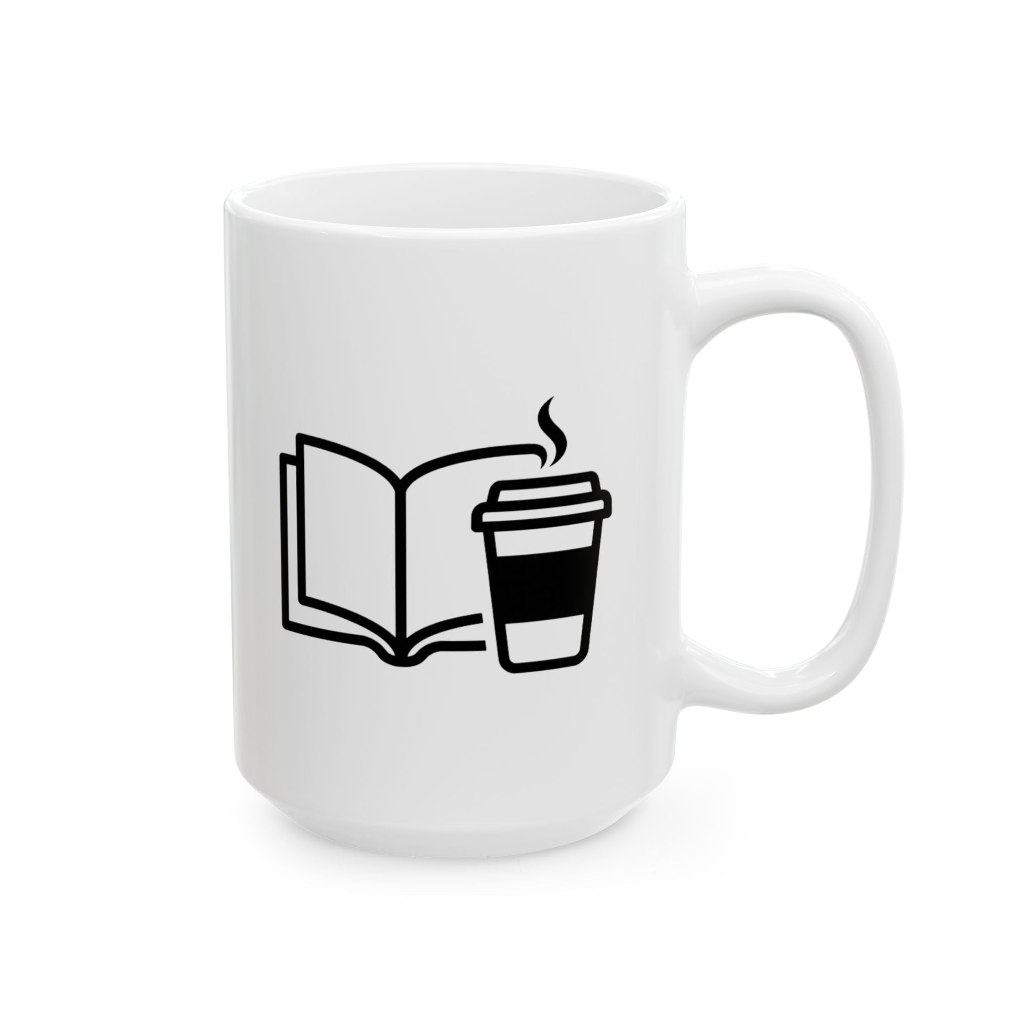 Book & Cup Mug, (11oz, 15oz)