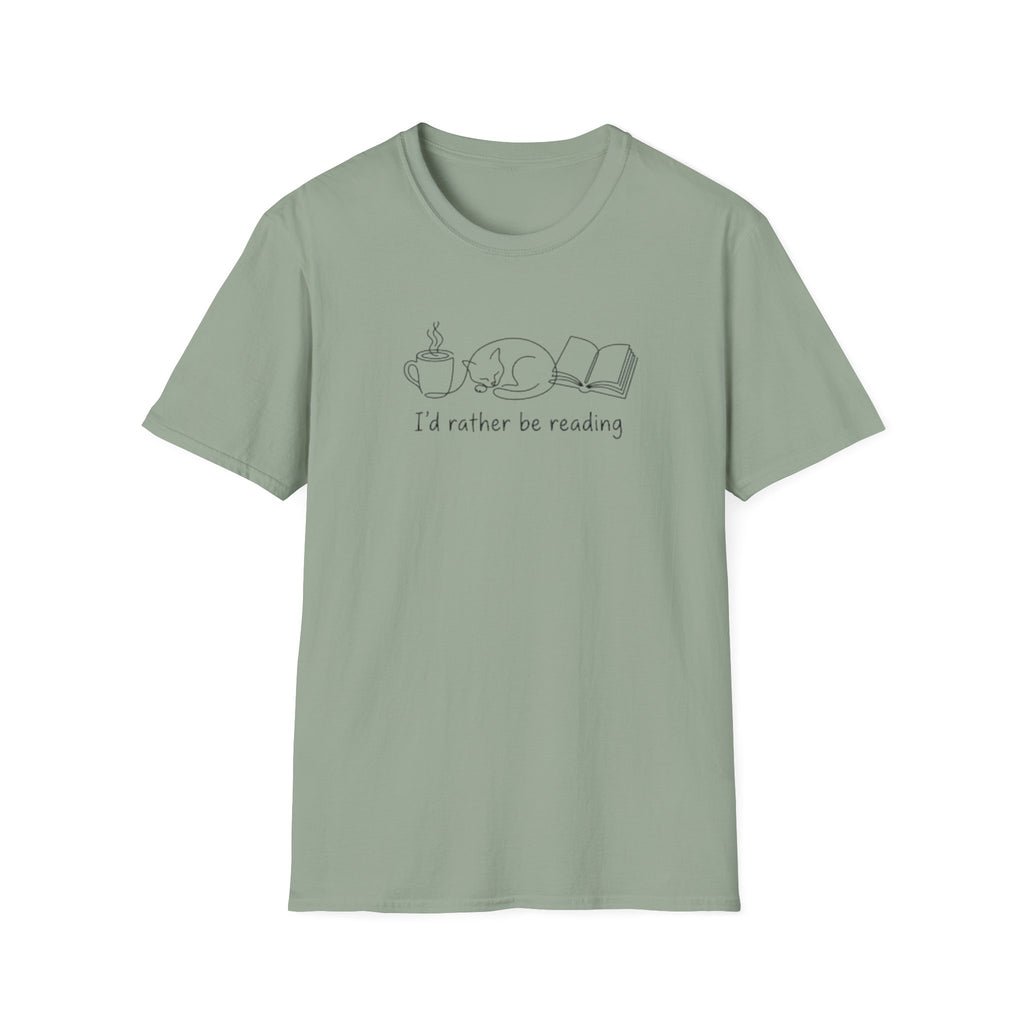 Cat Book Mug T-Shirt