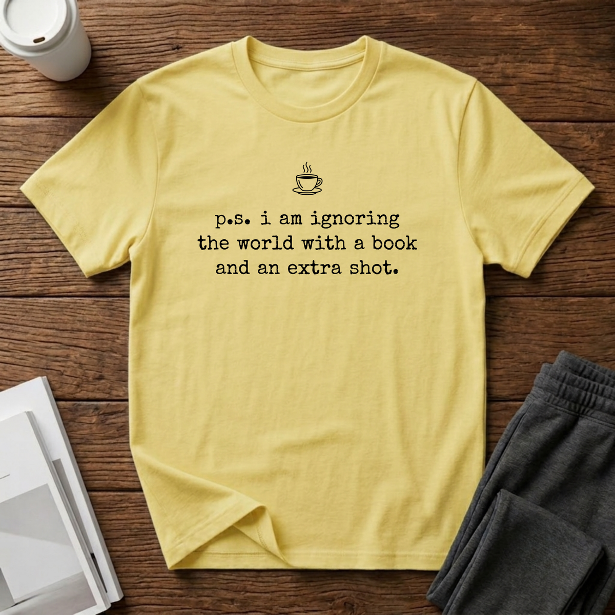 A Book & an Extra Shot T-Shirt