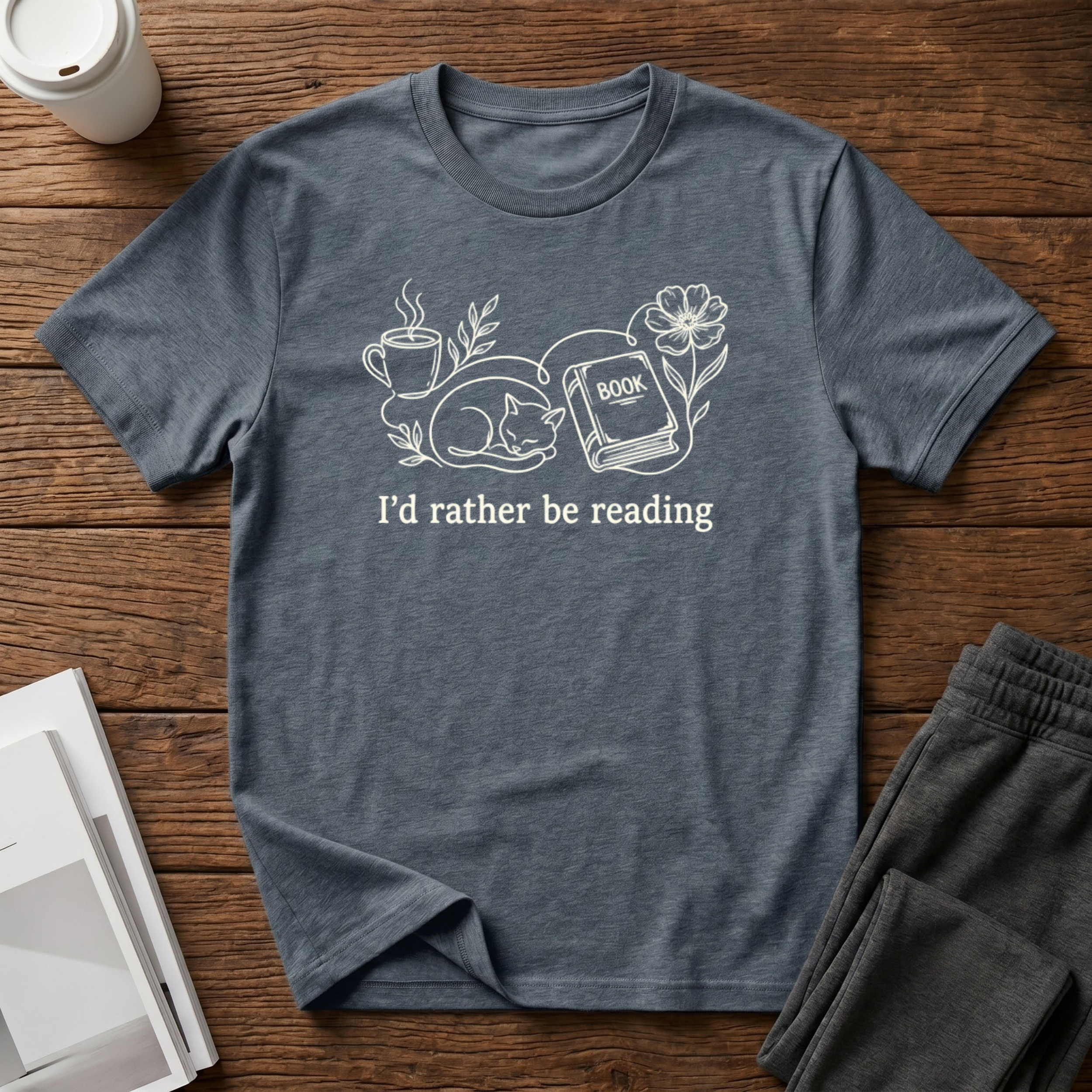 Book Cat T-Shirt