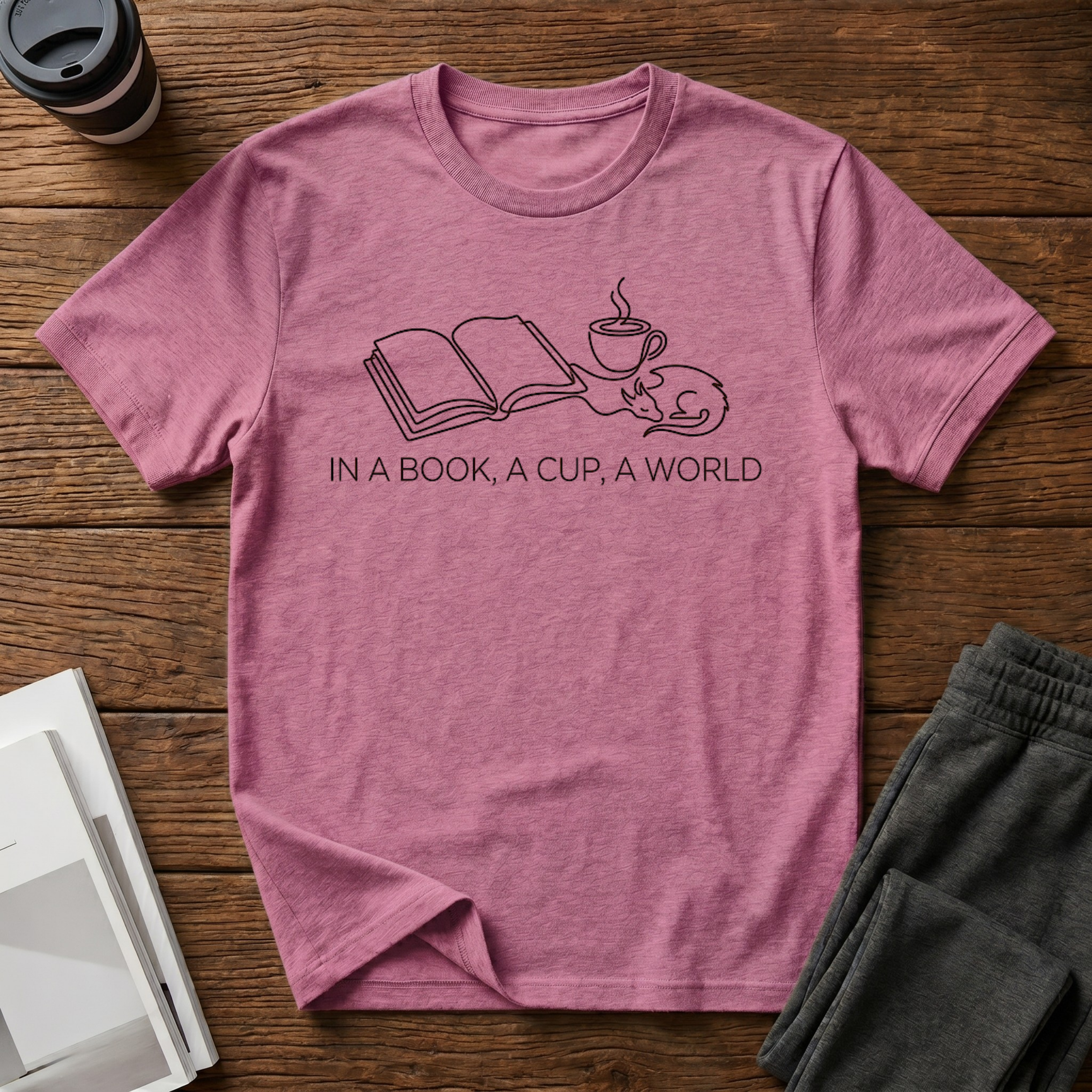 Book Cup World T-Shirt