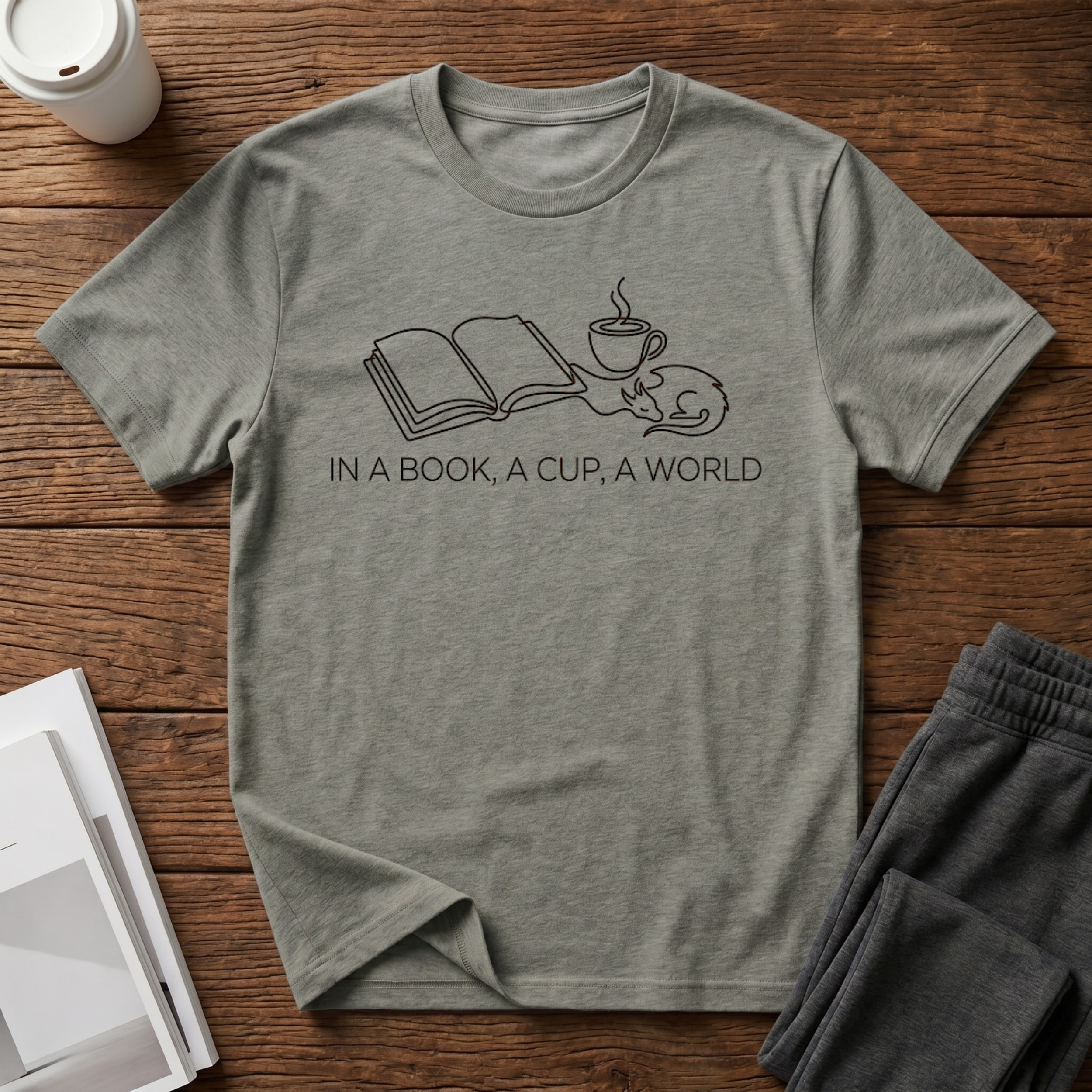 Book Cup World T-Shirt