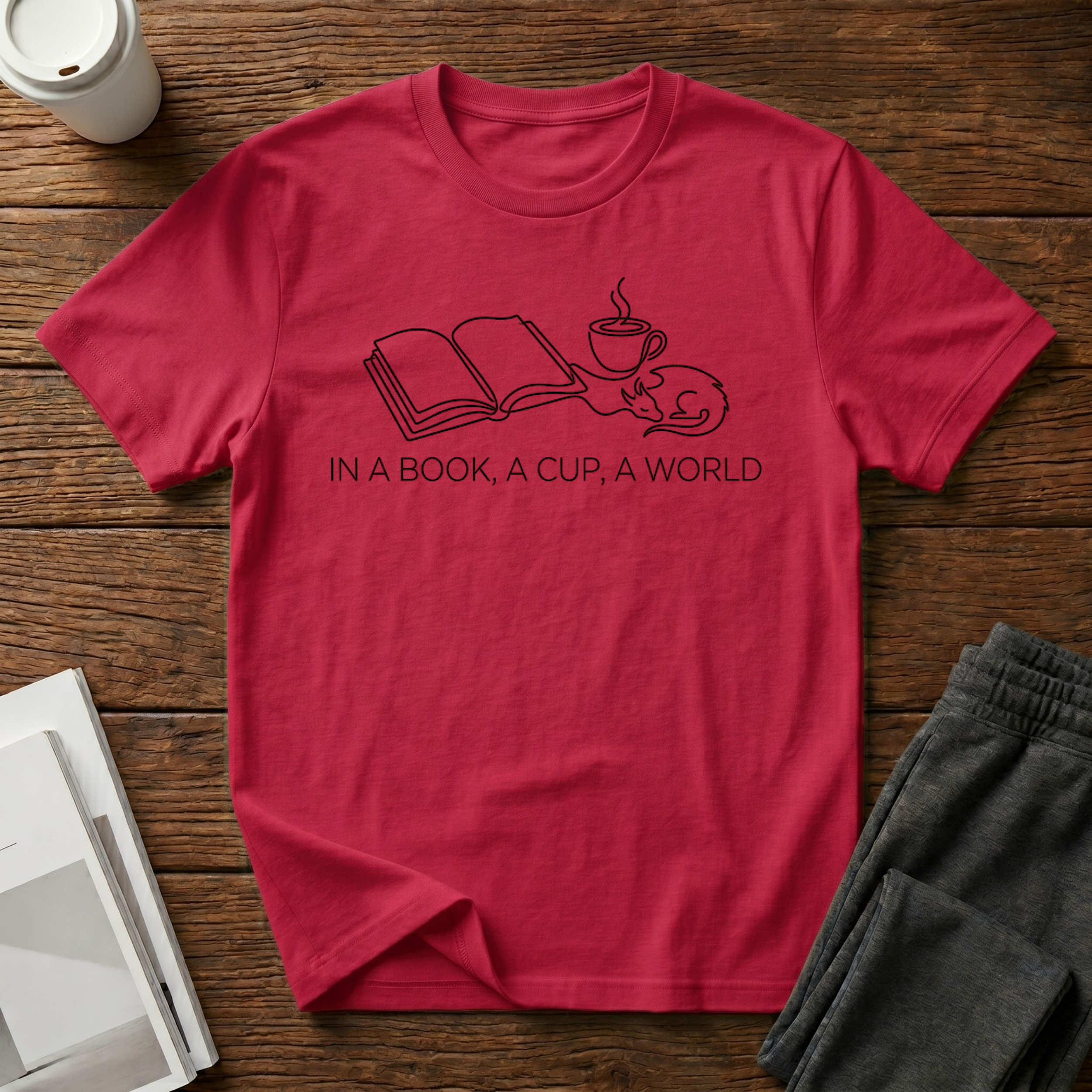Book Cup World T-Shirt