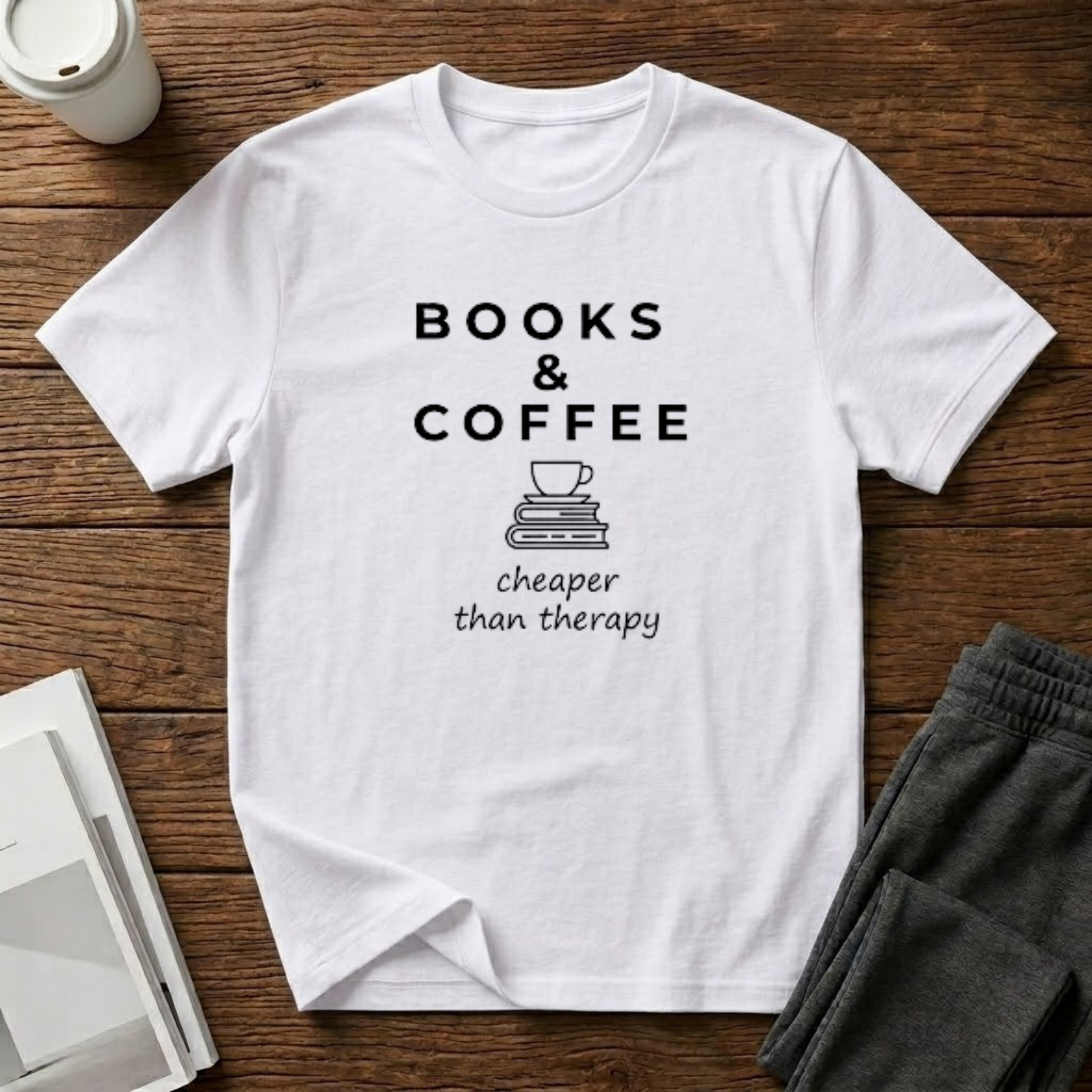Books and Coffee T-Shirt