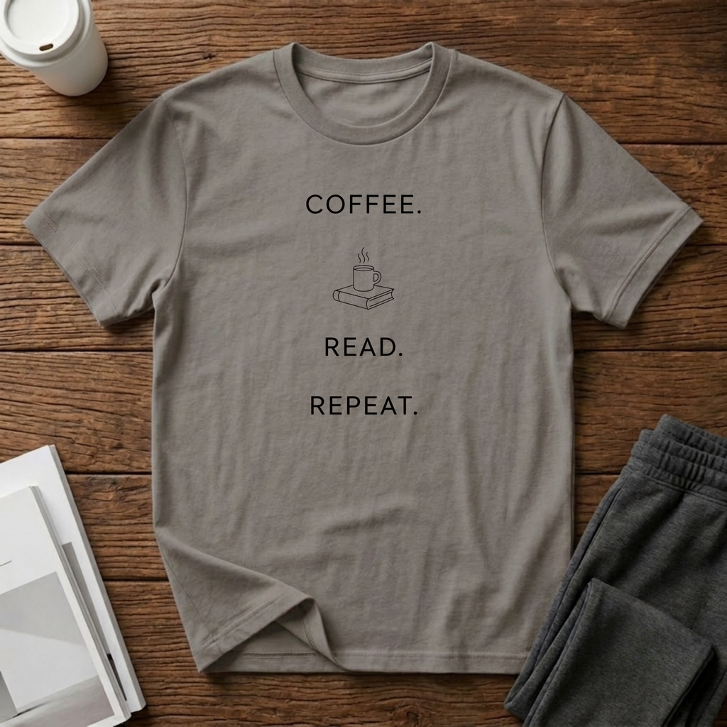 Coffee. Read. Repeat. Art T-Shirt