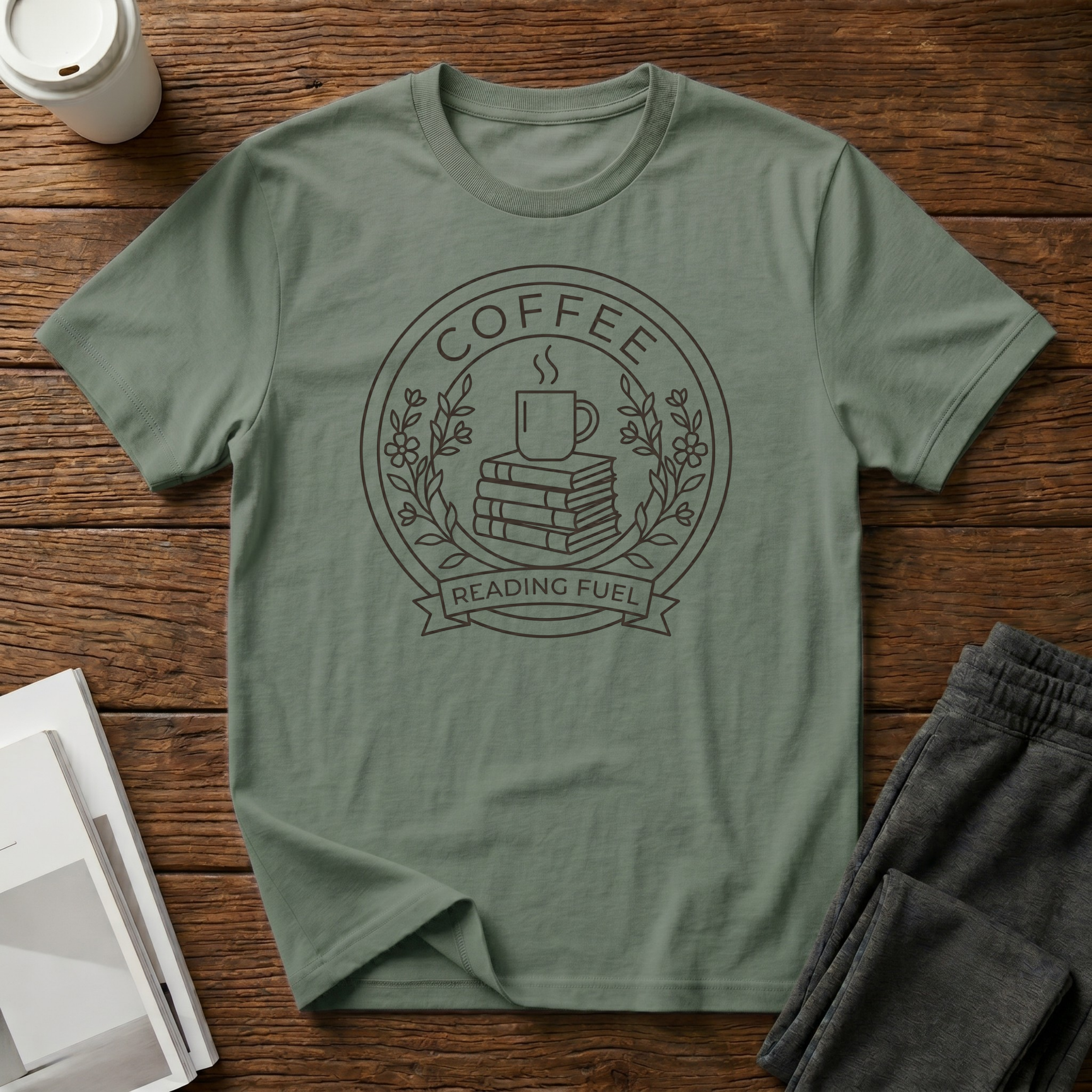 Coffee Reading Fuel T-Shirt