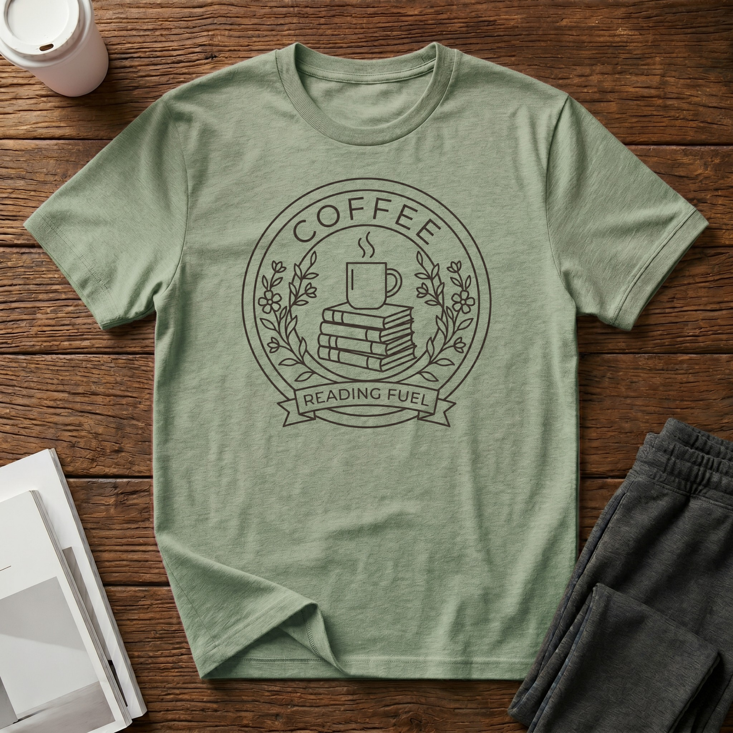 Coffee Reading Fuel T-Shirt