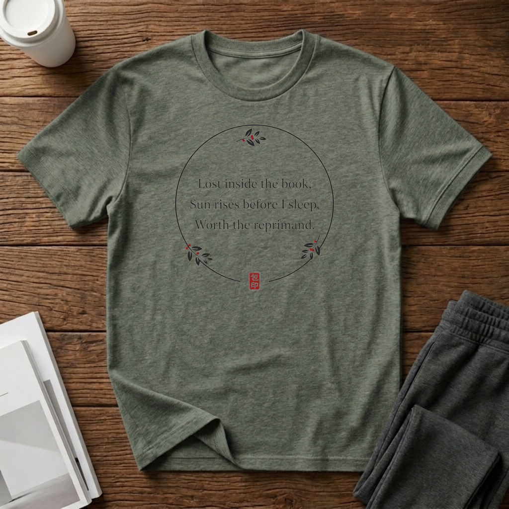 Lost Inside the Book Haiku T-Shirt