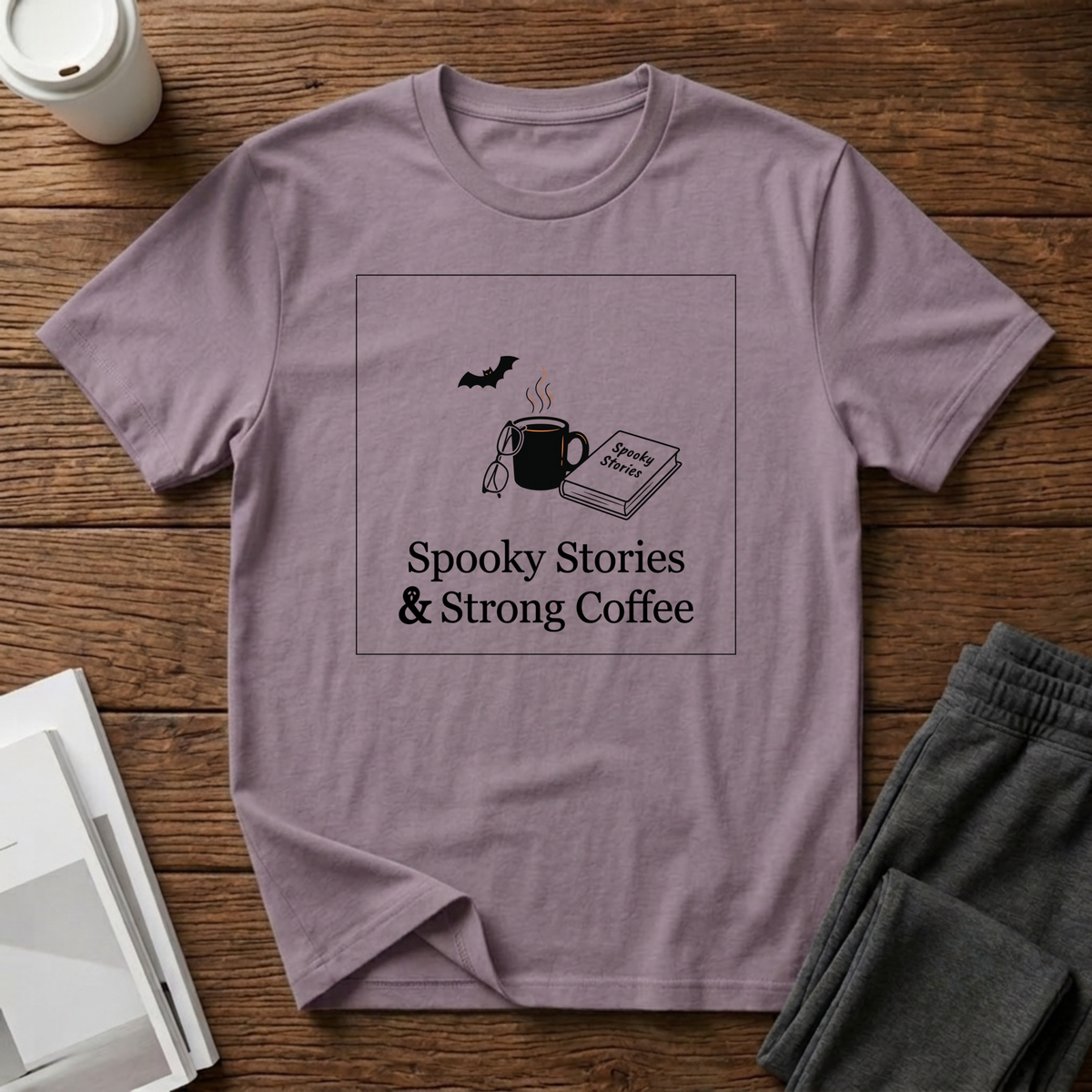 Spooky Stories and Strong Coffee T-Shirt