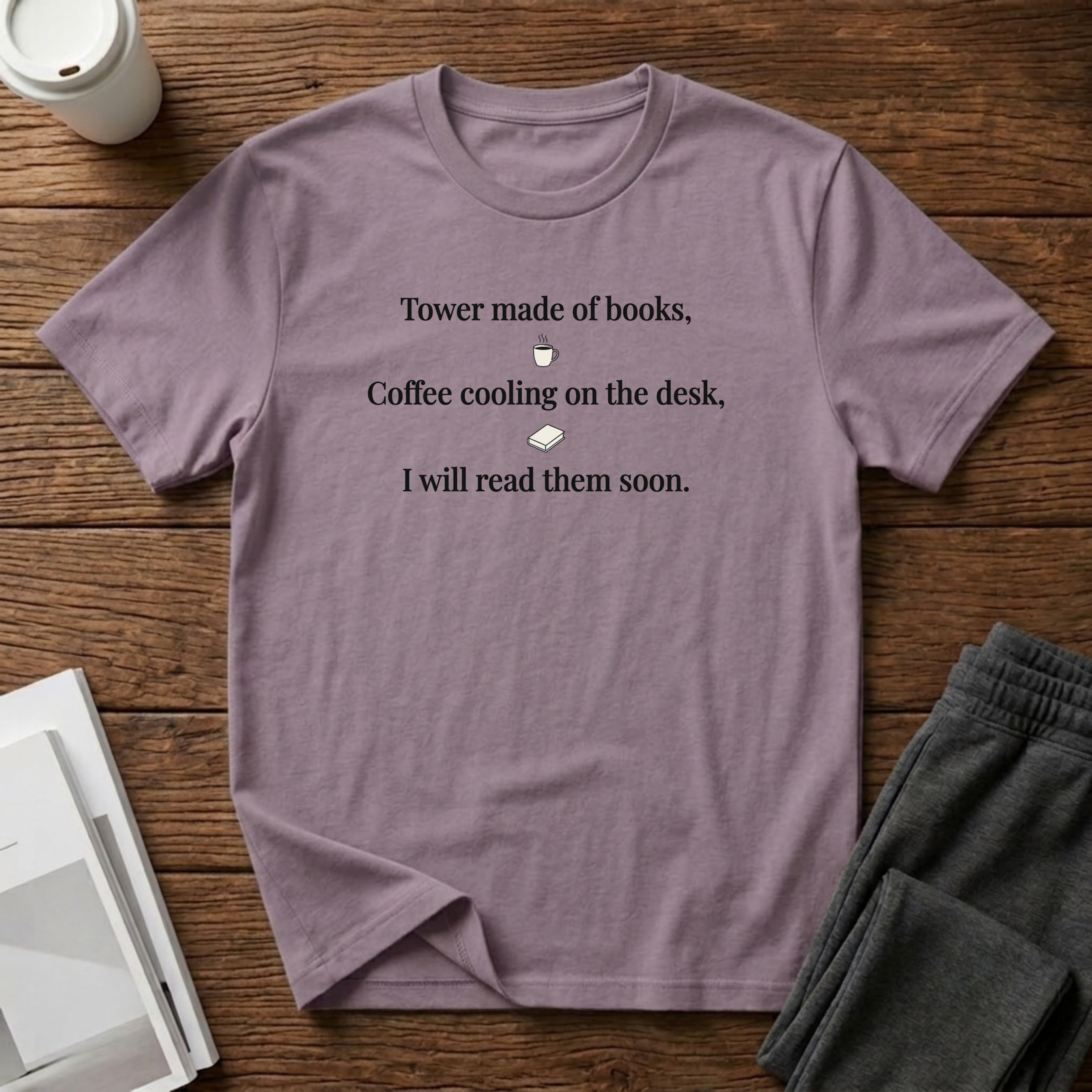 Tower Made of Books Haiku T-Shirt