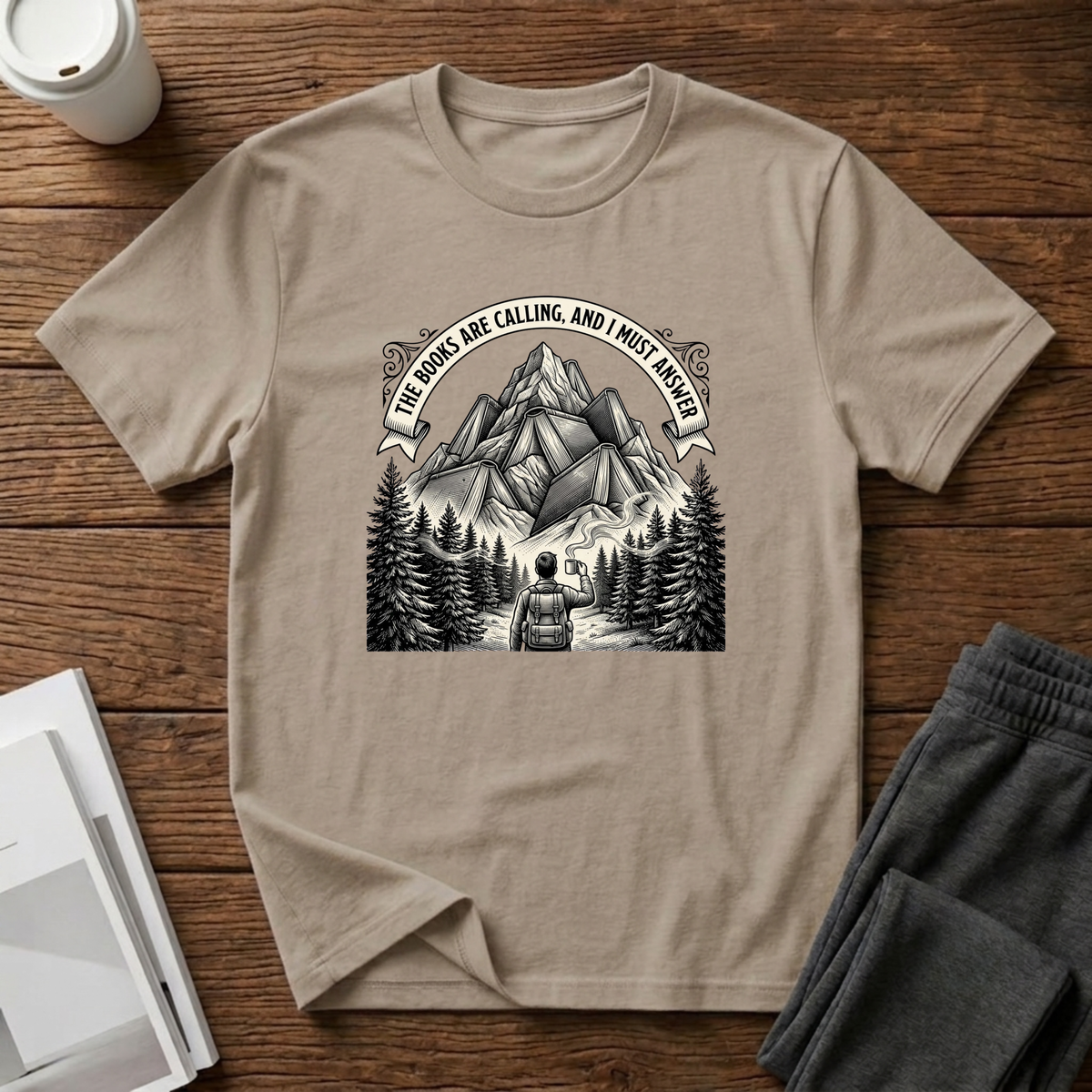 Hiking Book Mountain T-Shirt